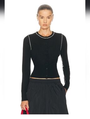 Wool Fine Line Cardigan